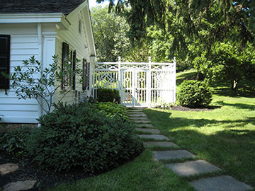 large fence and gate to keep out deer